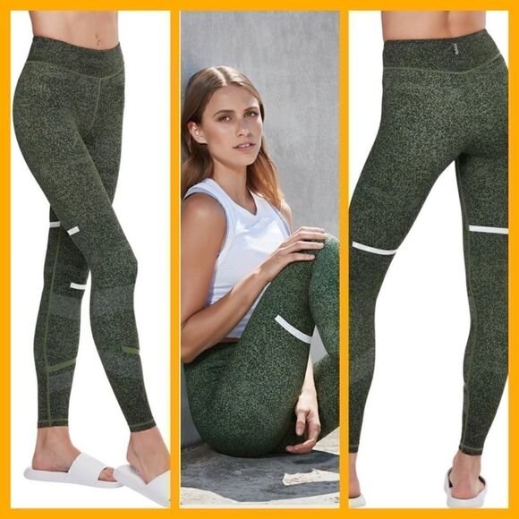 LILYBOD GEMMA (OLIVE BURST) HIGH RISE LEGGINGS L - Picture 1 of 7